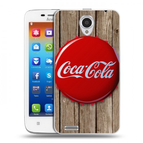 Дизайнерский пластиковый чехол для Lenovo S650 Ideaphone Coca-cola