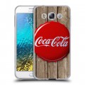 Дизайнерский пластиковый чехол для Samsung Galaxy E5 Coca-cola