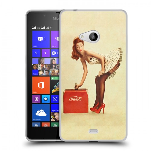 Дизайнерский пластиковый чехол для Microsoft Lumia 540 Coca-cola