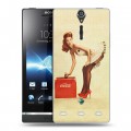 Дизайнерский пластиковый чехол для Sony Xperia S Coca-cola