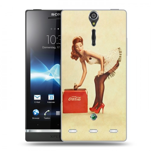 Дизайнерский пластиковый чехол для Sony Xperia S Coca-cola