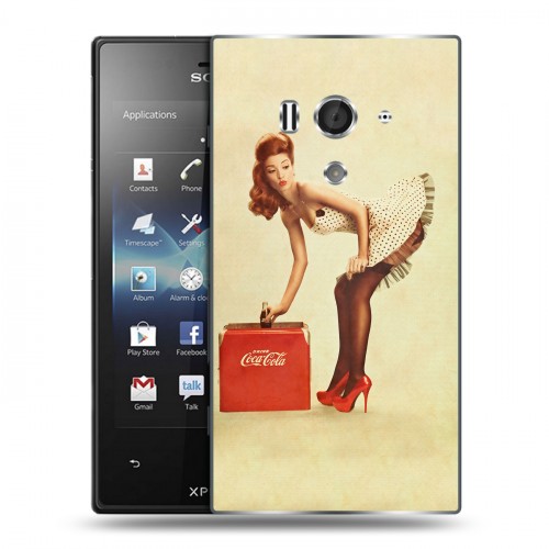 Дизайнерский пластиковый чехол для Sony Xperia acro S Coca-cola