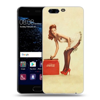 Дизайнерский силиконовый чехол для Huawei P10 Plus Coca-cola (на заказ)