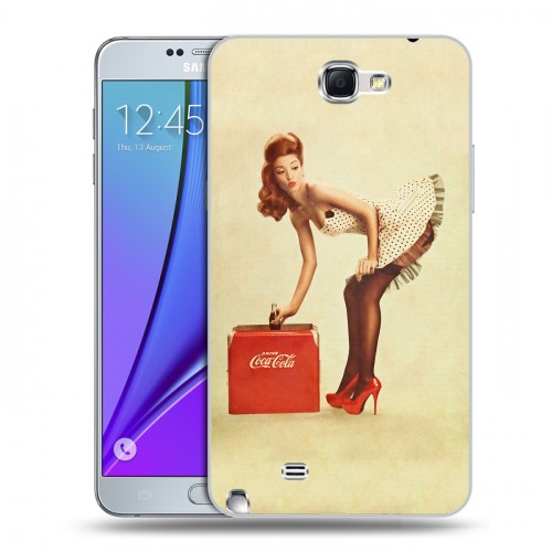 Дизайнерский пластиковый чехол для Samsung Galaxy Note 2 Coca-cola