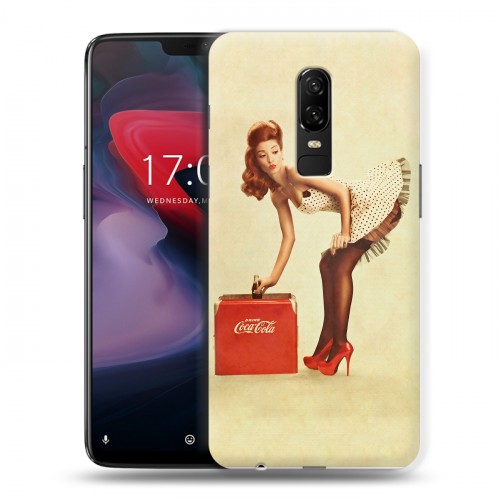 Дизайнерский пластиковый чехол для OnePlus 6 Coca-cola