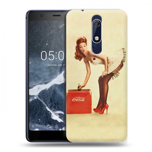 Дизайнерский пластиковый чехол для Nokia 5.1 Coca-cola