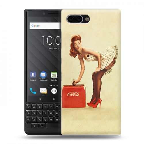 Дизайнерский пластиковый чехол для BlackBerry KEY2 Coca-cola