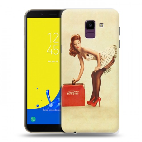 Дизайнерский пластиковый чехол для Samsung Galaxy J6 Coca-cola