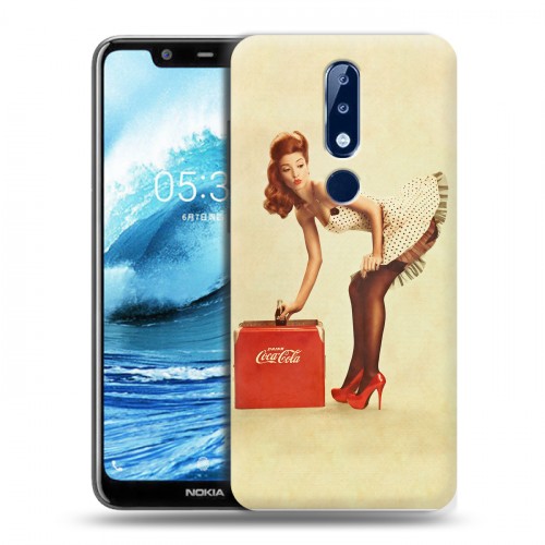 Дизайнерский силиконовый чехол для Nokia 5.1 Plus Coca-cola