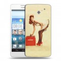 Дизайнерский пластиковый чехол для Huawei Ascend D2 Coca-cola