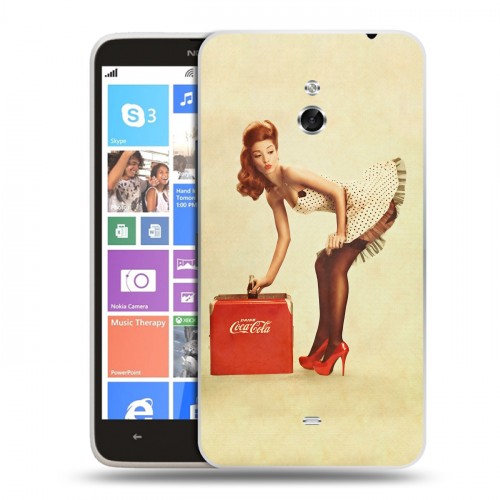 Дизайнерский пластиковый чехол для Nokia Lumia 1320 Coca-cola