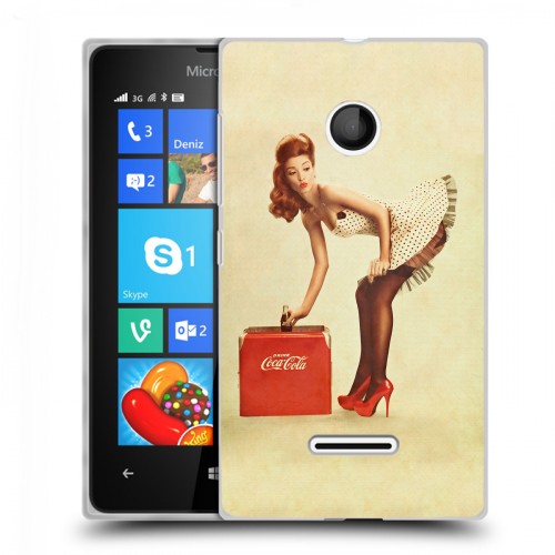 Дизайнерский пластиковый чехол для Microsoft Lumia 435 Coca-cola