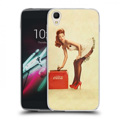 Дизайнерский пластиковый чехол для Alcatel One Touch Idol 3 (4.7) Coca-cola