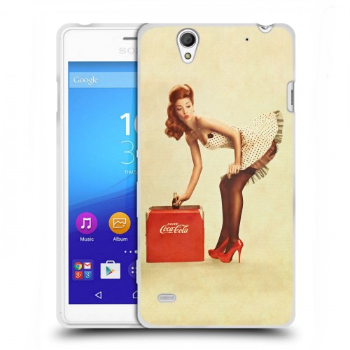 Дизайнерский пластиковый чехол для Sony Xperia C4 Coca-cola