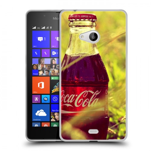 Дизайнерский пластиковый чехол для Microsoft Lumia 540 Coca-cola