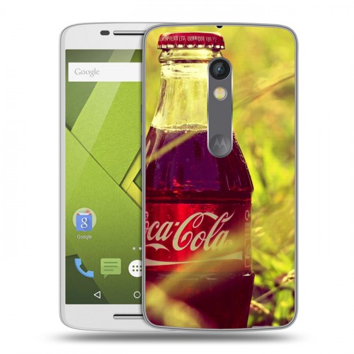 Дизайнерский пластиковый чехол для Lenovo Moto X Play Coca-cola