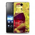 Дизайнерский пластиковый чехол для Sony Xperia TX Coca-cola