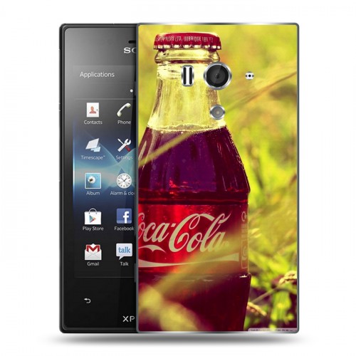 Дизайнерский пластиковый чехол для Sony Xperia acro S Coca-cola