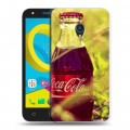 Дизайнерский пластиковый чехол для Alcatel U5 Coca-cola