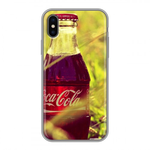 Дизайнерский силиконовый чехол для Iphone x10 Coca-cola