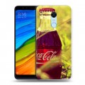 Дизайнерский пластиковый чехол для Xiaomi RedMi 5 Plus Coca-cola