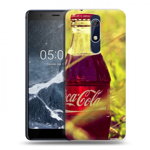 Дизайнерский пластиковый чехол для Nokia 5.1 Coca-cola