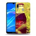 Дизайнерский пластиковый чехол для Huawei Y6 (2019) Coca-cola