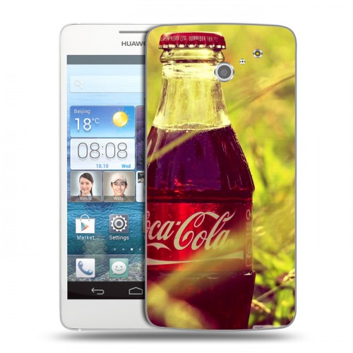 Дизайнерский пластиковый чехол для Huawei Ascend D2 Coca-cola