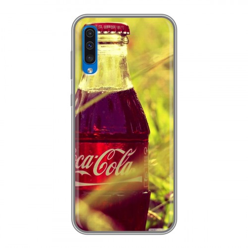 Дизайнерский силиконовый чехол для Samsung Galaxy A50 Coca-cola