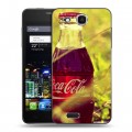 Дизайнерский пластиковый чехол для Alcatel One Touch Idol Ultra Coca-cola