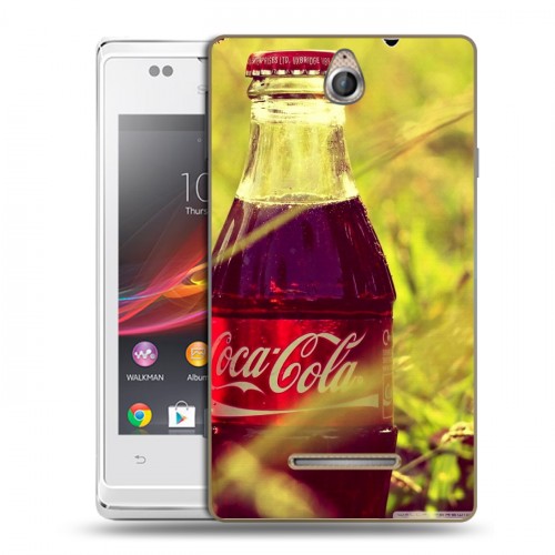 Дизайнерский пластиковый чехол для Sony Xperia E Coca-cola