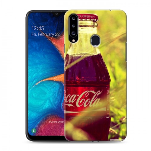 Дизайнерский пластиковый чехол для Samsung Galaxy A20s Coca-cola