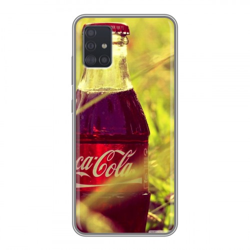 Дизайнерский силиконовый чехол для Samsung Galaxy A51 Coca-cola