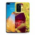 Дизайнерский пластиковый чехол для Huawei P40 Coca-cola