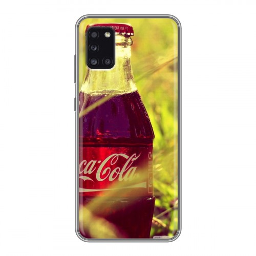 Дизайнерский силиконовый чехол для Samsung Galaxy A31 Coca-cola