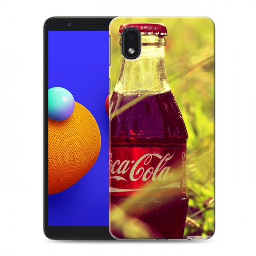 Дизайнерский пластиковый чехол для Samsung Galaxy A01 Core Coca-cola