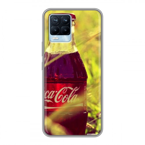 Дизайнерский силиконовый чехол для Realme 8 Coca-cola