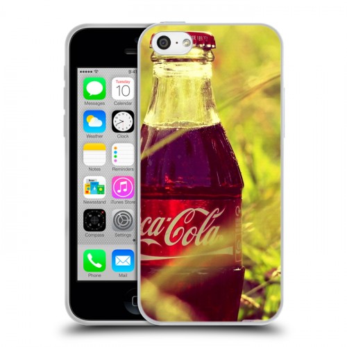 Дизайнерский пластиковый чехол для Iphone 5c Coca-cola