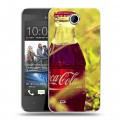 Дизайнерский пластиковый чехол для HTC Desire 300 Coca-cola