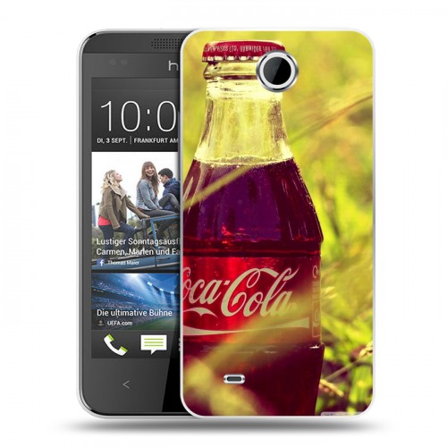 Дизайнерский пластиковый чехол для HTC Desire 300 Coca-cola