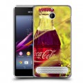 Дизайнерский силиконовый чехол для Sony Xperia E1 Coca-cola