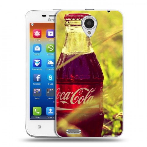 Дизайнерский пластиковый чехол для Lenovo S650 Ideaphone Coca-cola