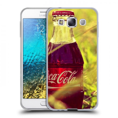 Дизайнерский пластиковый чехол для Samsung Galaxy E5 Coca-cola