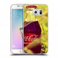 Дизайнерский пластиковый чехол для Samsung Galaxy S6 Edge Coca-cola
