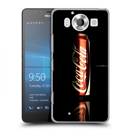 Дизайнерский пластиковый чехол для Microsoft Lumia 950 Coca-cola