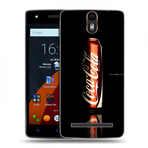 Дизайнерский силиконовый чехол для Wileyfox Storm Coca-cola