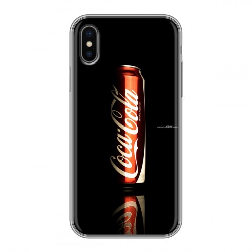 Дизайнерский силиконовый чехол для Iphone x10 Coca-cola