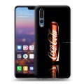 Дизайнерский силиконовый с усиленными углами чехол для Huawei P20 Pro Coca-cola