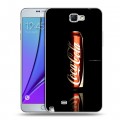 Дизайнерский пластиковый чехол для Samsung Galaxy Note 2 Coca-cola