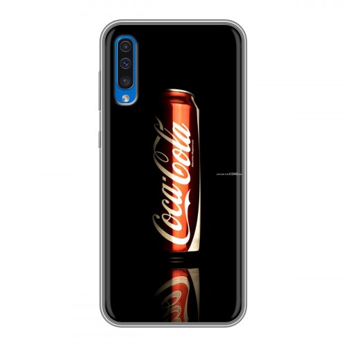 Дизайнерский силиконовый чехол для Samsung Galaxy A50 Coca-cola